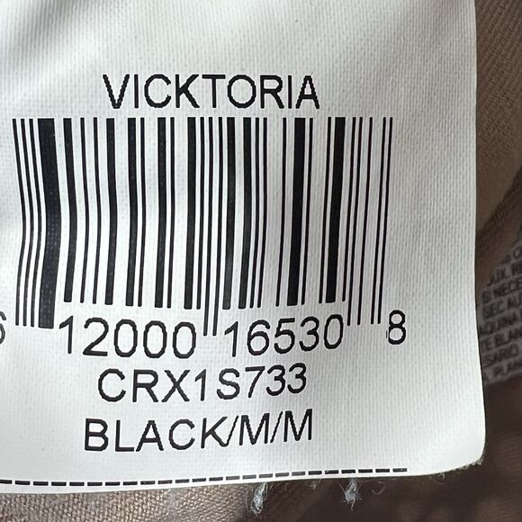 BCBG MaxAzria Vicktoria Black Lace Peplum Hem Top Shirt Size M Short Sleeve - Picture 12 of 14